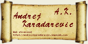 Andrej Karadarević vizit kartica